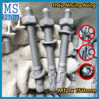 Tắc Kê Nở 3 Cánh Thép Nhúng Nóng Kẽm M10x100