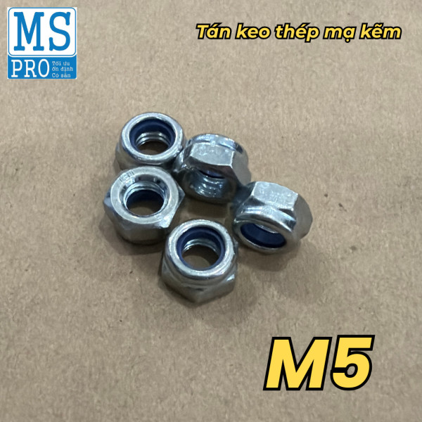 Tán Keo Thép Mạ Kẽm 4.8 DIN985 M5
