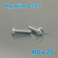 Lục Giác Chìm Mo Thép Mạ Kẽm Trắng Cr3+ 10.9 ISO7380 M8x25