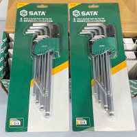 Bộ Cây Vặn Lục Giác Bi Loại Dài 9 Chi Tiết - Hệ Mét SATA 09101A