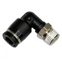 Đầu Nối Khí Cong Ren Ngoài Phi 10 mm - PT3/8 Đen Airtac PL1003D
