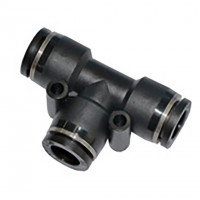 Đầu Nối Khí Chữ T Phi 10 mm Đen Airtac PE10D