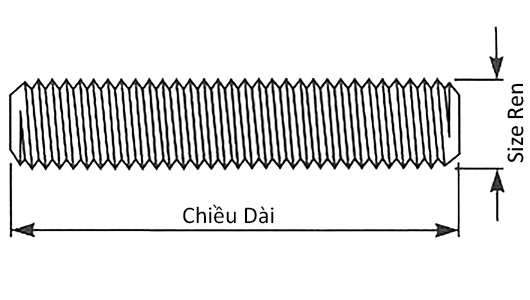 Guzong Thép Đen 8.8 M10x130_drawing