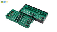 Bộ Tua Vít ChíNh Xác Đầu Dẹp Và Bake 6 Chi Tiết SATA 09312