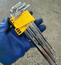 Bộ Lục Giác Đầu Bằng Dài 9 Chi Tiết 1.5-10 mm Bosi BS423174