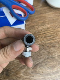 Đầu Nối Khí Cong Ren Ngoài Phi 10 mm - PT3/8 Đen Airtac PL1003D