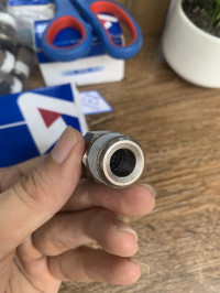 Đầu Nối Khí Thẳng Ren Ngoài Phi 6 mm - M5 Đen Airtac PC6M5D