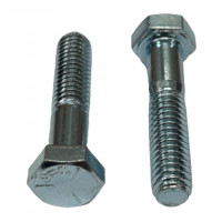 Bulong Mạ Kẽm Trắng Cr3+ GR 5 UNC 1/4-20 x 2 Ren Lửng