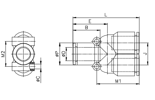 Đầu Nối Nhanh Khí Nén Chữ Y Phi 8mm CDC MPY 08_drawing