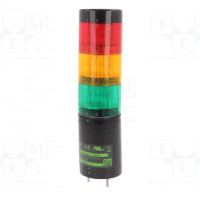 Signaller signalling column LED red/yellow/green 230VAC 40mm