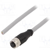 Connection lead M8 PIN 4 straight 5m plug 30VAC 4A -25 to 90°C