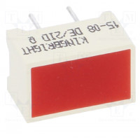 LED backlight; red; Lens: red,diffused; λd: 625nm; 5 to 20mcd; 120°
