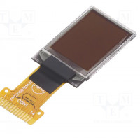 Display: OLED; graphical; 0.71"; 48x64; Dim: 13.9x22x1.3mm; yellow