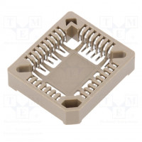 Socket: integrated circuits; PLCC32; THT; phosphor bronze; 1A