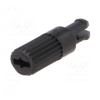 Knob; shaft knob; black; Ø5mm; for mounting potentiometers; CA6