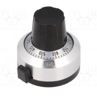 Precise knob; with counting dial; Shaft d: 6.35mm; Ø46x25mm