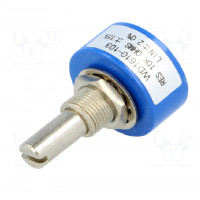 Potentiometer: shaft; single turn; 50kΩ; ±20%; 0.25W; linear; THT