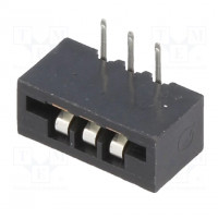 Connector: FFC/FPC; angled 90°; PIN: 12; Non-ZIF; THT; tinned; 20mΩ