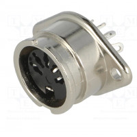 Plug; DIN; female; PIN: 5; Layout: 180°; straight; for cable