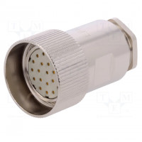 Enclosure: for M23 connectors; ComLock,external thread; angled