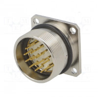 Connector: M27; ZYLIN; socket; female; soldering; PIN: 26; IP67; 1mm2