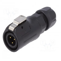 Connector: circular; socket; size 28; 02; female; PIN: 3; for latch