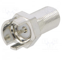 Plug; F; male; straight; 75Ω; crimped; for cable