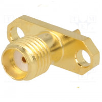 Socket; SMA; female; straight; 50Ω; THT; on PCBs; PTFE; gold-plated