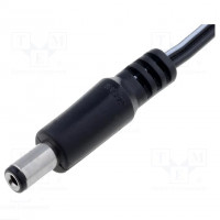 Cable; wires,DC 4,8/1,7 plug; straight; 1mm2; white; 1.5m