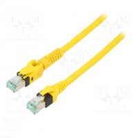 Patch cord; S/FTP; 6a; stranded; Cu; LSZH; yellow; 7.5m; 26AWG