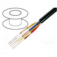 Wire: AV; 100m; OFC; black; 3; stranded; unshielded; PVC FirestoP®