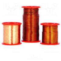 Coil wire; single coated enamelled; 0.65mm; 0.25kg; max.200°C
