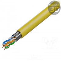 Wire; F/UTP; 5e; stranded; CCA; 4x2x26AWG; PVC; green; 100m