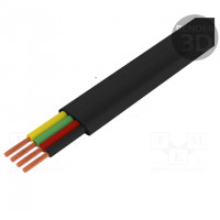 Wire: telecommunication cable; stranded; black; 100m; 0 to 60°C