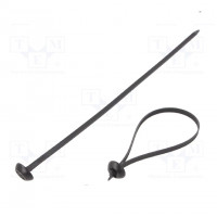 Hook and loop fastener; L: 200mm; W: 12.5mm; red; 10pcs; Ømax: 60mm