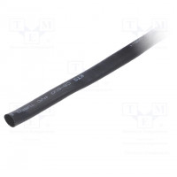 Insulating tube; PVC; black; -20 to 80°C; Øint: 8mm; Wall thick: 0.5mm
