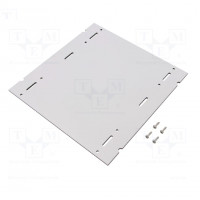 Mounting plate; zinc-plated steel; W: 210mm; L: 160mm; Thk: 1.5mm