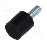 Vibroisolation foot; Ø: 25mm; Shore hardness: 55±5; 293N; 69N/mm