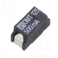 Fuse: fuse; time-lag; 1A; 125VAC; 125VDC; SMD; 7.4x3.1mm; copper
