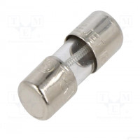 Fuse: fuse; time-lag; 4A; 350VAC; cylindrical,glass; 5x15mm; brass