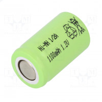 Re-battery: Ni-MH; AA; 4.8V; 1500mAh; soldering lugs; 58x15x52mm