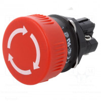 Switch: emergency stop; 16mm; Stabl.pos: 2; red; none; Pos: 2; 61