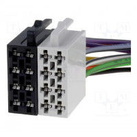 ISO socket x2,wires; PIN: 16(8+8)