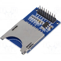 Module: adapter; pin strips,microSD; microSD; Interface: SPI