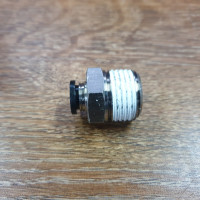 Đầu Nối Khí Thẳng Ren Ngoài Phi 8 mm - PT1/2 Đen Airtac PC804D
