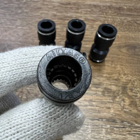 Đầu Nối Khí Thẳng Phi 12 mm Đen Airtac PU12D