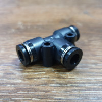 Đầu Nối Khí Chữ T Phi 6 mm Đen Airtac PE6D