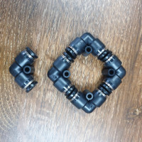 Đầu Nối Khí Cong Phi 6 mm Đen Airtac PV6D