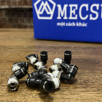 Đầu Nối Khí Cong Ren Ngoài Phi 6 mm - PT1/4 Đen Airtac PL602D