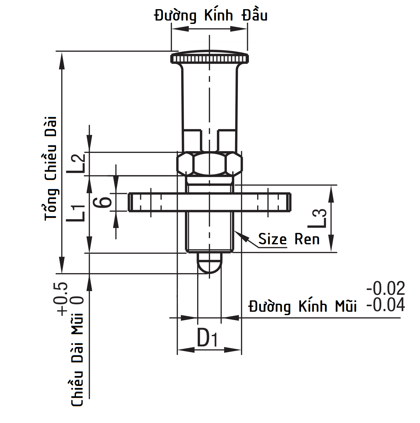 Indexing Plungers Flanged Rest Position M16Lx1.5 FPXY16L_drawing